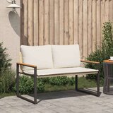  Klupa s jastukom Bež i krem bijela 115 x 65 x 72 cm Ratan | shoptok.hr