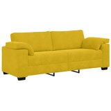 3-dijelni set sofa s jastucima, žuti baršun | Shoptok.si