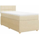  Krevet s oprugama i madracem krem 90 x 200 cm od tkanine | shoptok.hr