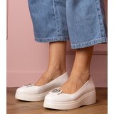 Gemre White platform shoes with rhinestone decoration Patos | shoptok.hr