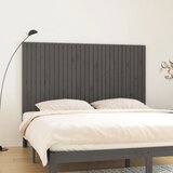 Zidno uzglavlje sivo 185x3x110 cm od masivne borovine | Eponuda.com