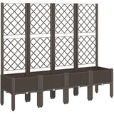 Maison Chic Cvetlično korito - Cvetlični Lonec z oporno mrežo rjavo 160x40x142 cm PP, (21789531) Cene