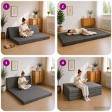 SOFA na razvlačenje 160 x 67 x 45 cm Svjetlosiva | Eponuda.com