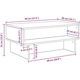  Stolić za kavu Betonski sivi 80 x 46 x 35 cm Konstruirano drvo | shoptok.hr