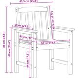 vidaXL vrtni jedilni stoli 6 kosov bela 65.5x55.5x88 cm HDPE | Shoptok.si