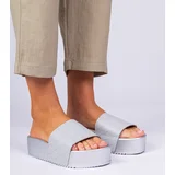 D/CEO marka niezdefiniowana Gray embossed slides Kelisa