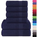 vidaXL 6-dijelni set ručnika modri 360 gsm 100 % pamuk | shoptok.hr