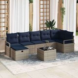  Set sofe s jastukom 8 pcs Siva i mornarsko plava poliratan | shoptok.hr