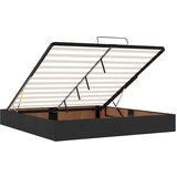 vidaXL Otomanski krevet s madracem crni 160x200cm od tkanine | shoptok.hr