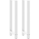 vidaXL noge kavne mizice bela 2 kosa 50x(110-111) cm jeklo, (21828278) | Shoptok.si