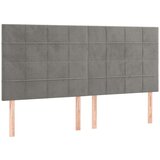  Posteljno vzglavje svetlo sivo 200x5x118/128 cm žamet, (20792827) | Shoptok.si