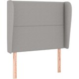  Uzglavlje s ušima svjetlosivi 103x23x118/128 cm od tkanine | shoptok.hr