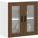 vidaXL Kuhinjski zidni ormarić sa staklenim vratima Porto boja hrasta | shoptok.hr