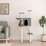 vidaXL Penjalica za mačke sa stupovima za grebanje svjetlosiva 143 cm | shoptok.hr