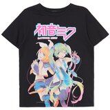 Cropp ženska majica kratkih rukava Hatsune Miku - Crna 2364S-99X Cijene