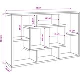  Polica na zidu Crni hrast 85 x 16 x 52,5 cm Konstruirano drvo | shoptok.hr