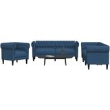  3-dijelni set sofa plavi od tkanine | shoptok.hr