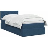 Krevet s madracem i skladištem Plava 90 x 190 cm Baršun | shoptok.hr