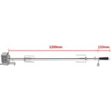 vidaXL Motoriziran Vrtljiv Ražen za Žar Jeklo 1200 mm, (20723059) | Shoptok.si