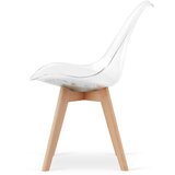Brandless MARK stol - prozorne / naravne noge x 1, (22030673) | Shoptok.si