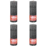 Bolsius rustične debele svijeće Shine 4 kom 190 x 68 mm oblačno sive | shoptok.hr