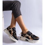Gemre Valdeza black sneakers adorned with rhinestone laces | Shoptok.si