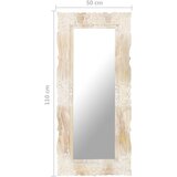  Ogledalo bijelo 110 x 50 cm od masivnog drva manga | Eponuda.com