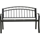 Vrtna klupa sa stolićem crna 120 cm čelična | shoptok.hr