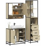 vidaXL 3-dijelni set kupaonskog namještaja boja hrasta sonome drveni | shoptok.hr