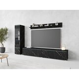 P & B Dnevni Regal Vera, Črna Marmorirana, 3-Delno, Led | Shoptok.si