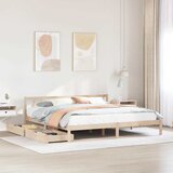 Furnova Posteljni okvir brez vzmetnice 200x200 cm trdna borovina, (22055497) Cene