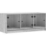 TV ormarić sa staklenim vratima siva boja hrasta 102x37x42 cm | Eponuda.ba
