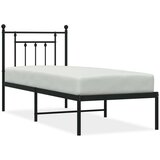 vidaXL Metalni okvir za krevet s uzglavljem crni 75x190 cm | shoptok.hr