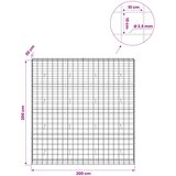  Gabion s žicom debljine 3,5 mm i mrežom 10x10 cm 200x30x200 cm | shoptok.hr