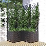 vidaXL Vrtna sadilica s rešetkom crna 80 x 80 x 136 cm PP | shoptok.hr