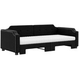  Izvlečna dnevna postelja z vzmetnico črna 80x200 cm b | Shoptok.si