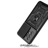  ovitek armor ring z zaščito kamere za samsung galaxy S23 5G - črn | Shoptok.si