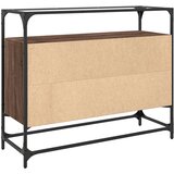  Komoda sa staklenom površinom boja hrasta 98x35x81 cm drvena | Eponuda.ba