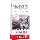 Wolf of Wilderness 12 kg + 2,4 kg gratis! 14,4 kg - brez žit - Wild Hills - raca Cene