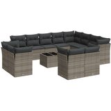 Maison Chic Seti vrtnega pohištva - Vrtna garnitura - Vrtni pohištvo set 13-delna z blazinami siv poli ratan, (21809777) | Shoptok.si