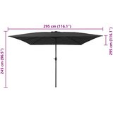  Vrtni suncobran Antracit 295 x 295 x 245 cm Poliester i čelik | shoptok.hr