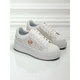 Resti Aelia women's platform sneakers white openwork ecru | ePonuda.com
