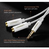 Ugreen AUX M na 2xAUX F kabl 25cm AV134 beli ( 10739 )