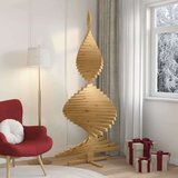 vidaXL Božična drevesa z stojalom Rjava 210 cm Trdna borovina | Shoptok.si