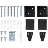 vidaXL Zavjesa za prozor sa zavjesama Ostalo Crna 105 x 130 cm Aluminij | shoptok.hr