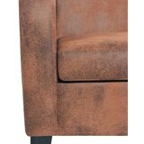 vidaXL Dvosjed od Umjetne Brušene Kože Smeđi | shoptok.hr