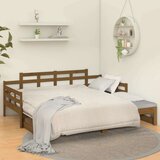  Izvlečna dnevna postelja medeno rjava borovina 2x(90x200) cm, (20601198) | Shoptok.si