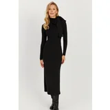 Cool & Sexy Women's Black Bow Midi Dress