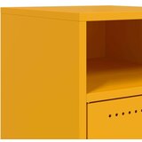 vidaXL Nočna omarica 2 kosa gorčično rumena 36x39x59 cm jeklo | Shoptok.si