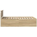  Krevetna konstrukcija s uzglavljem Sonoma hrast 120 x 190 cm | shoptok.hr